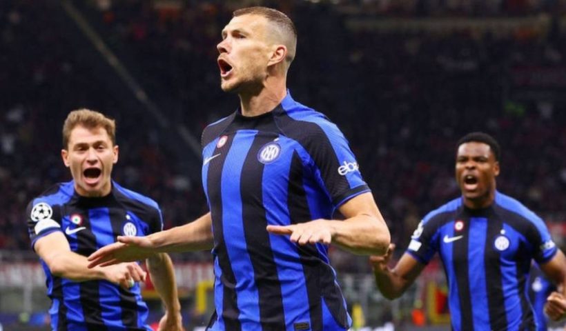 Inter Milan scores 2 - 0 against MC Milan in Champions League semi-final first leg